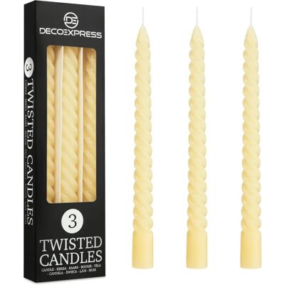 DECO EXPRESS 6 Hours Twisted Candles - Candles DECO EXPRESS 6 Hours Twisted Candles - Candles