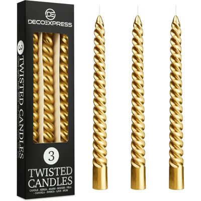 DECO EXPRESS DecoExpress 6 Hours Twisted Candles - Candles DECO EXPRESS DecoExpress 6 Hours Twisted Candles - Candles