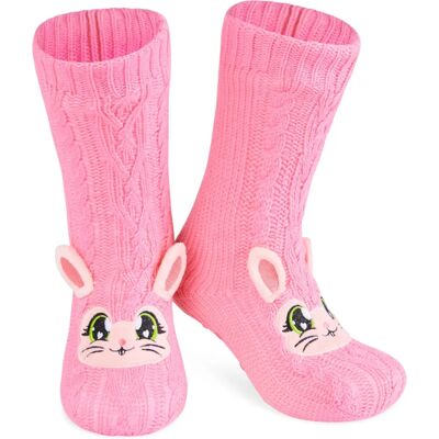 CityComfort Bunny Slipper Socks - Różowy - One Size - Slipper Socks CityComfort Bunny Slipper Socks - Różowy - One Size - Slipper Socks