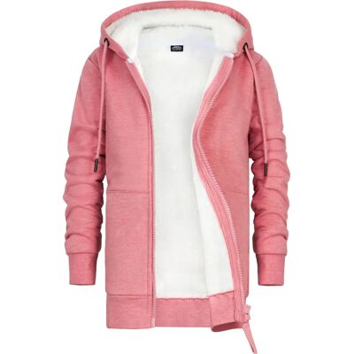 CityComfort Pink Fleece Zip Hoodie - Hoodies CityComfort Pink Fleece Zip Hoodie - Hoodies