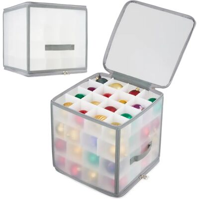 DECO EXPRESS White Christmas Baubles Storage Box - Storage Box DECO EXPRESS White Christmas Baubles Storage Box - Storage Box