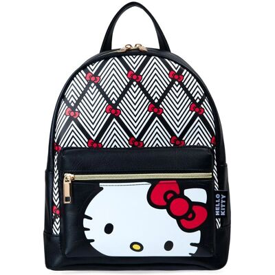 Mochila de Mulher Hello Kitty Alças Ajustáveis Bolsos Acolchoados - Mochila Mochila de Mulher Hello Kitty Alças Ajustáveis Bolsos Acolchoados - Mochila
