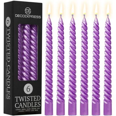 DECO EXPRESS DecoExpress 6 Hours Twisted Candles - Candle Set DECO EXPRESS DecoExpress 6 Hours Twisted Candles - Candle Set
