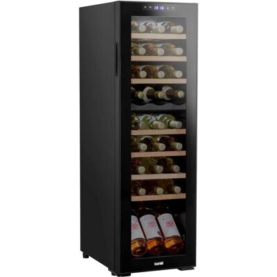 Dellonda - Baridi 27 Bottle Dual Zone - Black - Wooden Shelves - Wine Cooler Dellonda - Baridi 27 Bottle Dual Zone - Black - Wooden Shelves - Wine Cooler