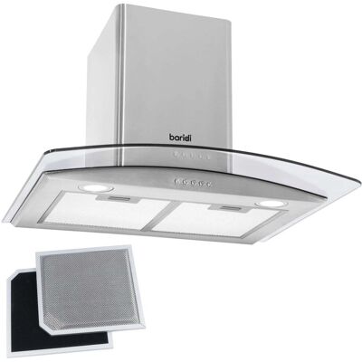 Dellonda Baridi 60cm Curved Glass Cooker Hood Dellonda Baridi 60cm Curved Glass Cooker Hood