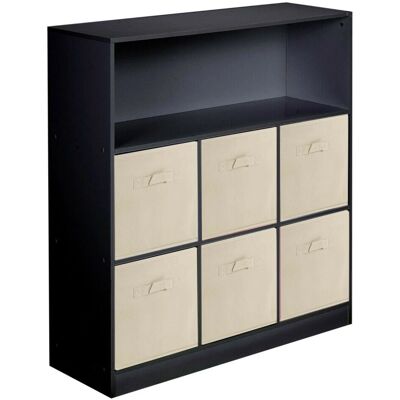 URBN Living - 7 Cubed - Black - Wood - Bookcase URBN Living - 7 Cubed - Black - Wood - Bookcase