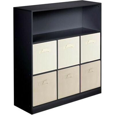 URBN Living - 7-Cubed - Cream & Beige Drawers - Black - Storage Unit URBN Living - 7-Cubed - Cream & Beige Drawers - Black - Storage Unit