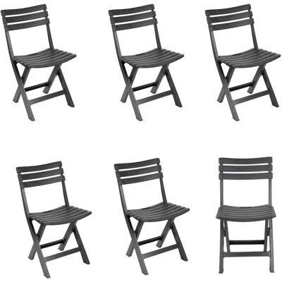URBN Living - 6Pc Fold Garden Chair Set - Outdoor Furniture URBN Living - 6Pc Fold Garden Chair Set - Outdoor Furniture