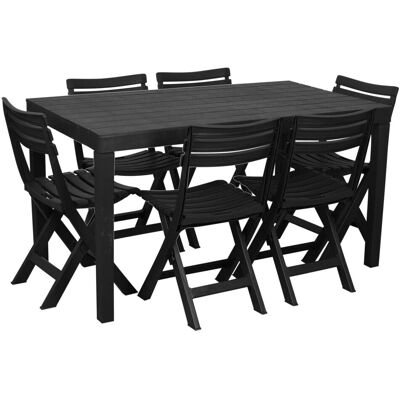 URBN Living - Rectangle Garden Table - 6 Chairs - Garden Set URBN Living - Rectangle Garden Table - 6 Chairs - Garden Set