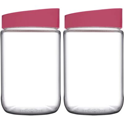 URBN Living Pasabache Glass Food Jar - 660ml - Screw Lid Storage URBN Living Pasabache Glass Food Jar - 660ml - Screw Lid Storage