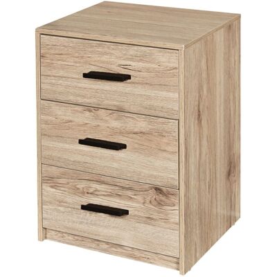URBN Living - 3 Draw Cabinet - Oak - 3-Drawer - Cabinet URBN Living - 3 Draw Cabinet - Oak - 3-Drawer - Cabinet