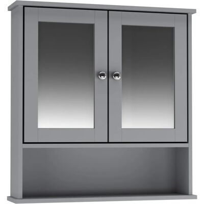 URBN Living - Wall Mirror Cabinet Grey - Under Sink Cupboard URBN Living - Wall Mirror Cabinet Grey - Under Sink Cupboard