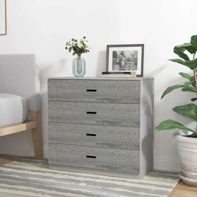 URBN Living - 4-5 Drawer Wooden Chest - Ash Grey - Chest of Drawers URBN Living - 4-5 Drawer Wooden Chest - Ash Grey - Chest of Drawers