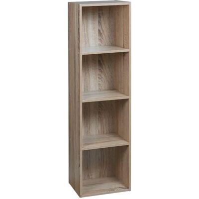 URBN Living - Wooden Bookcase - Antique Oak - 4 Shelf - Bookcase URBN Living - Wooden Bookcase - Antique Oak - 4 Shelf - Bookcase