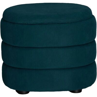 URBN Living - Oval Teal Blue Velvet Ottoman - Storage - Ottoman URBN Living - Oval Teal Blue Velvet Ottoman - Storage - Ottoman