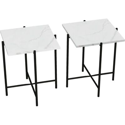 URBN Living - White Marble 2Pcs - Tops - Coffee Table URBN Living - White Marble 2Pcs - Tops - Coffee Table