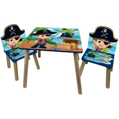 URBN Living - Pirate Table & Chairs Set - Wood URBN Living - Pirate Table & Chairs Set - Wood