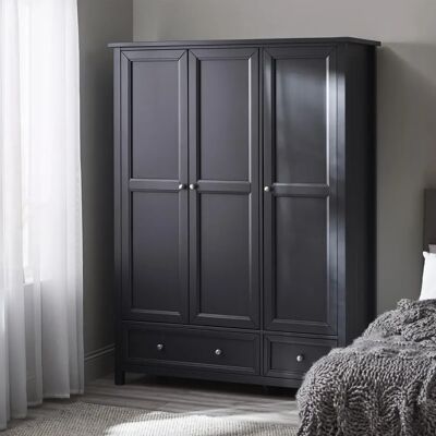 Julian Bowen Maine Anthracite 3 Door 2 Drawer Wardrobe Julian Bowen Maine Anthracite 3 Door 2 Drawer Wardrobe