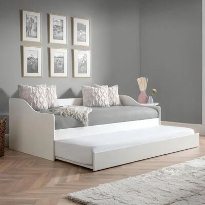 Julian Bowen Elba Dove Surf White Wooden Day Bed Frame Julian Bowen Elba Dove Surf White Wooden Day Bed Frame
