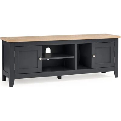 Julian Bowen Bordeaux Grau Eichenholz TV-Schrank - TV Cabinet Julian Bowen Bordeaux Grau Eichenholz TV-Schrank - TV Cabinet