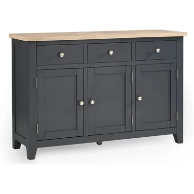 Julian Bowen Bordeaux Grey Oak Wooden 3 Door 3 Drawer Sideboard - Sideboard Julian Bowen Bordeaux Grey Oak Wooden 3 Door 3 Drawer Sideboard - Sideboard