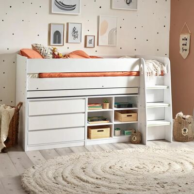 Julian Bowen Vespa White Wooden Cabin Bed Frame - Space-saving kids bed Julian Bowen Vespa White Wooden Cabin Bed Frame - Space-saving kids bed