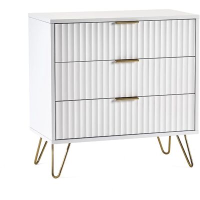 Julian Bowen Murano - Mattweiß - 3-Schubladen - Kommode eines Drawers Julian Bowen Murano - Mattweiß - 3-Schubladen - Kommode eines Drawers