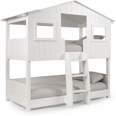 Julian Bowen Willow 3ft Single White Wooden Bunk Bed Frame - Bunk Bed Julian Bowen Willow 3ft Single White Wooden Bunk Bed Frame - Bunk Bed