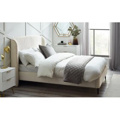 Julian Bowen - Eden - Ivory Bouclé - 4ft6 Doble - Estructura de cama Julian Bowen - Eden - Ivory Bouclé - 4ft6 Doble - Estructura de cama