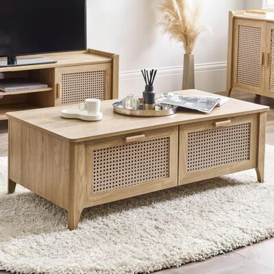 Julian Bowen - Sydney Oak and Rattan Effect - Couchtisch Julian Bowen - Sydney Oak and Rattan Effect - Couchtisch