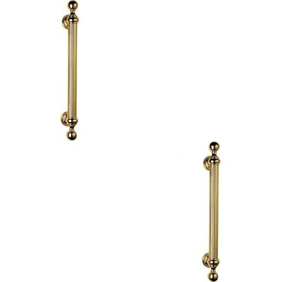 Loops - Ornate Reeded - 353mm - Polished Brass - Pull handle Loops - Ornate Reeded - 353mm - Polished Brass - Pull handle
