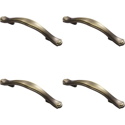 Loops - Bow Pull Handle - Stepped Edge - Burnished Brass - 76mm fixing centres Loops - Bow Pull Handle - Stepped Edge - Burnished Brass - 76mm fixing centres