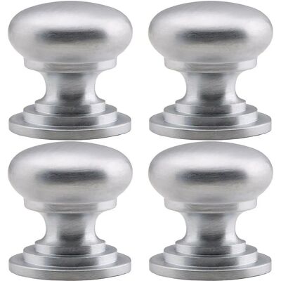 GEN - Victorian Cupboard Knob - Satin Chrome - Cabinet Knob GEN - Victorian Cupboard Knob - Satin Chrome - Cabinet Knob