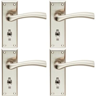 Loops - 4x Chunky Curved - Satin Nickel - Door Handle Loops - 4x Chunky Curved - Satin Nickel - Door Handle