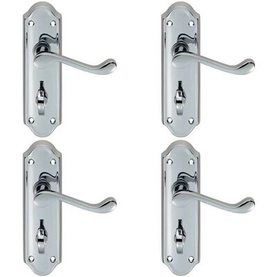 Loops - Victorian - Backplate 168x47mm - Chrome - Lever Loops - Victorian - Backplate 168x47mm - Chrome - Lever