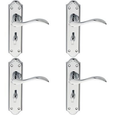 GENERIC - Curved Lever 180x45mm - Chrome - Door handle GENERIC - Curved Lever 180x45mm - Chrome - Door handle