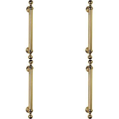 Loops - Ornate Pull Handle Reeded - Polished Brass - Pull Handle Loops - Ornate Pull Handle Reeded - Polished Brass - Pull Handle