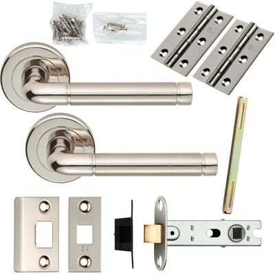 Loops - Door Handle & Latch Pack Satin Nickel - Door Handle Loops - Door Handle & Latch Pack Satin Nickel - Door Handle