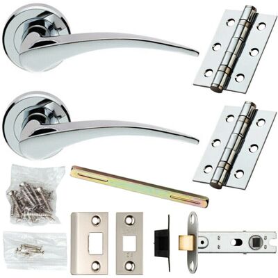 Unknown - Door Handle & Latch Pack - Chrome - Door hardware Unknown - Door Handle & Latch Pack - Chrome - Door hardware
