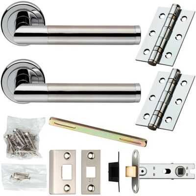Loops - Door Handle & Latch Pack - Chrome - Door handle set Loops - Door Handle & Latch Pack - Chrome - Door handle set