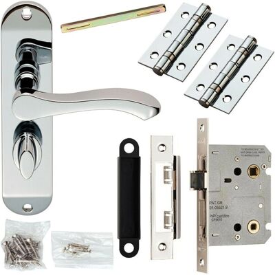 Generic - Loops - Chrome - Round Slim Backplate - Door hardware set Generic - Loops - Chrome - Round Slim Backplate - Door hardware set