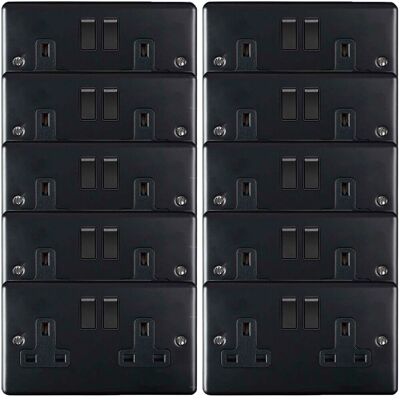 Loops - 2G UK Socket - Matt Black - 13A - Plug Socket Loops - 2G UK Socket - Matt Black - 13A - Plug Socket