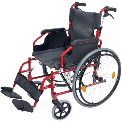 Loops - Deluxe Self Propelled Aluminium Wheelchair - Red - Wheelchair Loops - Deluxe Self Propelled Aluminium Wheelchair - Red - Wheelchair
