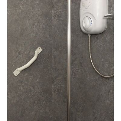 Unknown - White Steel Pipe Grab Bar - 600mm - Grab Bar Unknown - White Steel Pipe Grab Bar - 600mm - Grab Bar