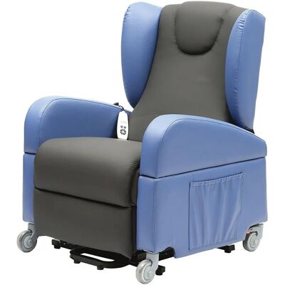 Loops - Dual Motor Rise and Recline - Black/Blue - Lounge Chair Loops - Dual Motor Rise and Recline - Black/Blue - Lounge Chair