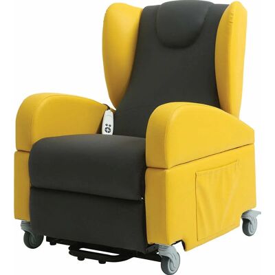 Loops - Dual Motor Rise and Recline Lounge Chair - Black/Yellow - Lounge Chair Loops - Dual Motor Rise and Recline Lounge Chair - Black/Yellow - Lounge Chair