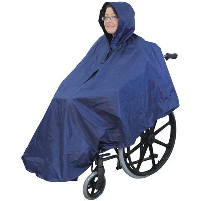Generic - Wheelchair Poncho - Blue - Polyester - Poncho Generic - Wheelchair Poncho - Blue - Polyester - Poncho