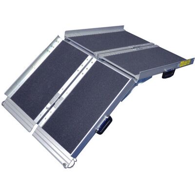 Loops - 6ft Folding Suitcase Ramp - Robust Non Slip Surface - Ramp Loops - 6ft Folding Suitcase Ramp - Robust Non Slip Surface - Ramp