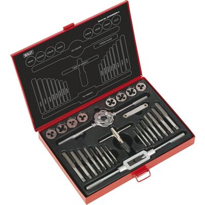 Loops Imperial 1/8 to 1/2 28pc tap & die set Loops Imperial 1/8 to 1/2 28pc tap & die set