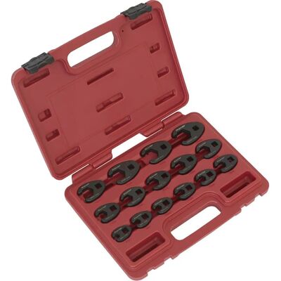 Loops - 15pc Crows Foot Nut Spanner - Socket Set Loops - 15pc Crows Foot Nut Spanner - Socket Set